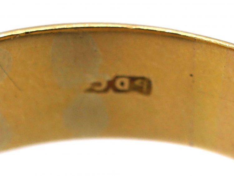 Victorian 18ct Gold Double Snake Ring set with Diamonds
