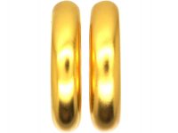French Large 18ct Gold Hoop Earrings by Charles Gavet