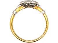 Edwardian 18ct Gold & Platinum, Diamond Cluster Ring
