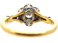 Edwardian 18ct Gold & Platinum, Diamond Cluster Ring