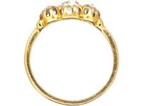 Victorian 18ct Gold Three Stone Rose Diamond Ring