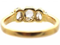 Victorian 18ct Gold Three Stone Rose Diamond Ring