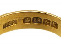 Edwardian 18ct Gold Kiss Ring set with a Diamond