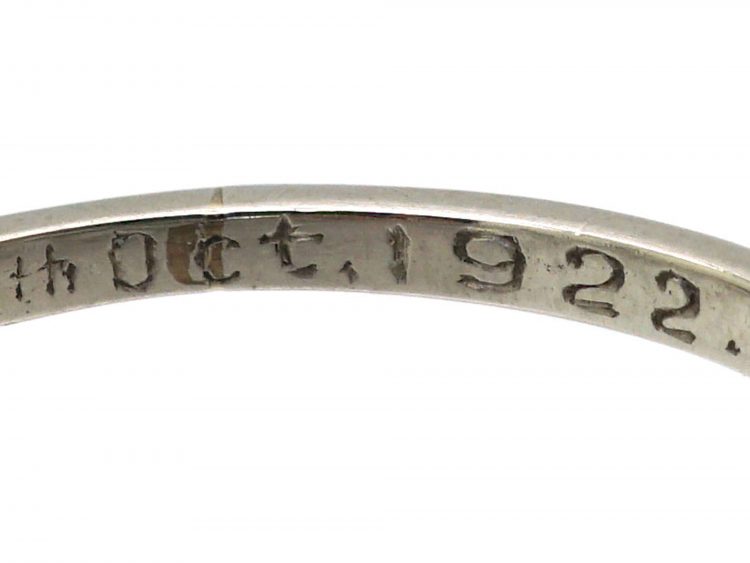 Early 20th Century Emerald & Diamond Three Stone Ring