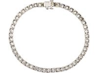 Platinum & Diamond Line Bracelet by Sophia D