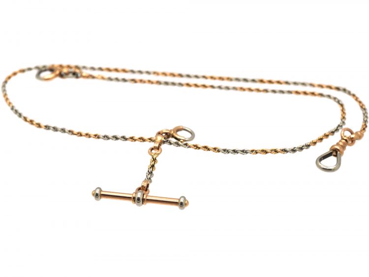 Edwardian 15ct Gold & Platinum Albert Chain