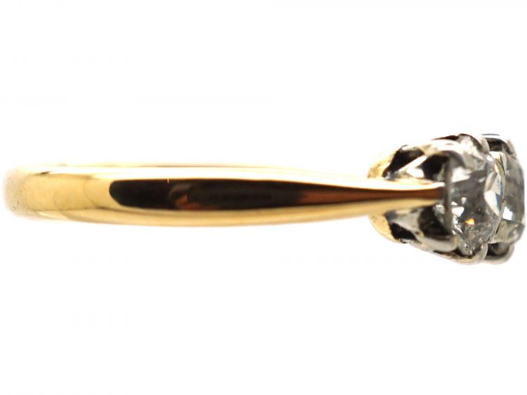 Edwardian 18ct Gold, Three Stone Diamond Ring