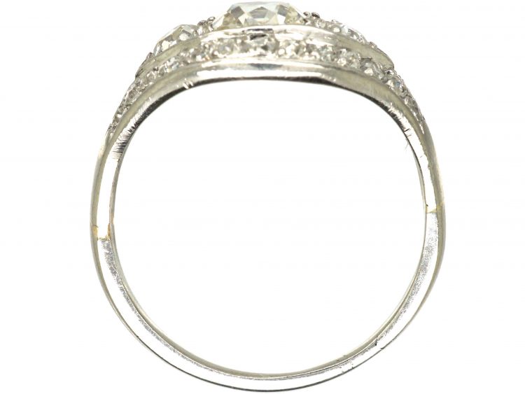 Art Deco Platinum & Old Mine Cut Diamond Ring