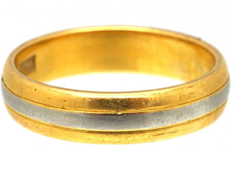 Mid 20th Century 22ct Gold & Platinum Wedding Ring by Charles Green & Sons