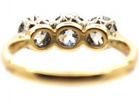Edwardian 18ct Gold, Three Stone Diamond Ring