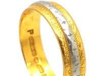 Mid 20th Century 22ct Gold & Platinum Wedding Ring by Charles Green & Sons