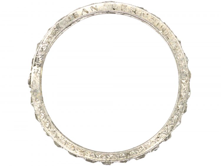 Art Deco Platinum & Rose Diamond Eternity Ring