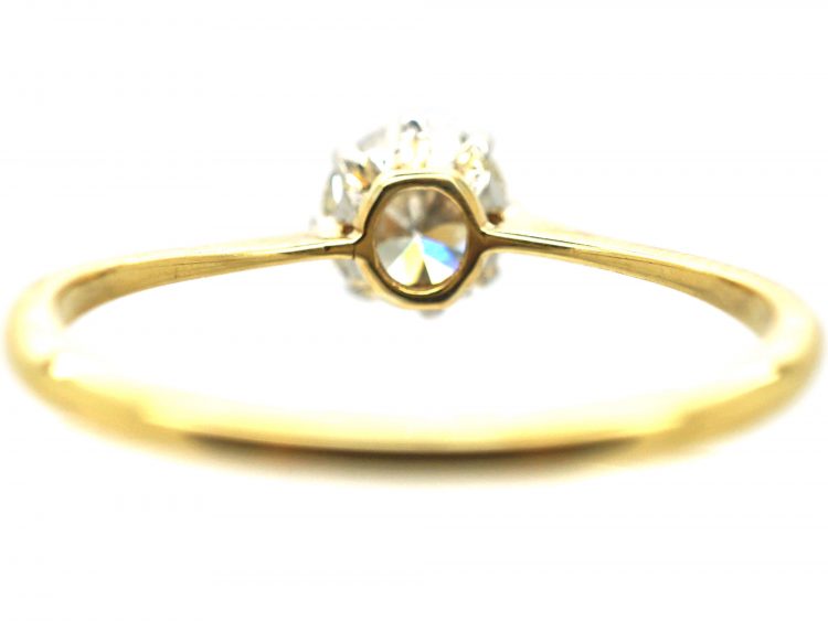 Early 20th Century 18ct Gold & Platinum, Diamond Solitaire Ring
