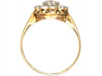 Edwardian 18ct Gold & Platinum, Diamond Cluster Ring