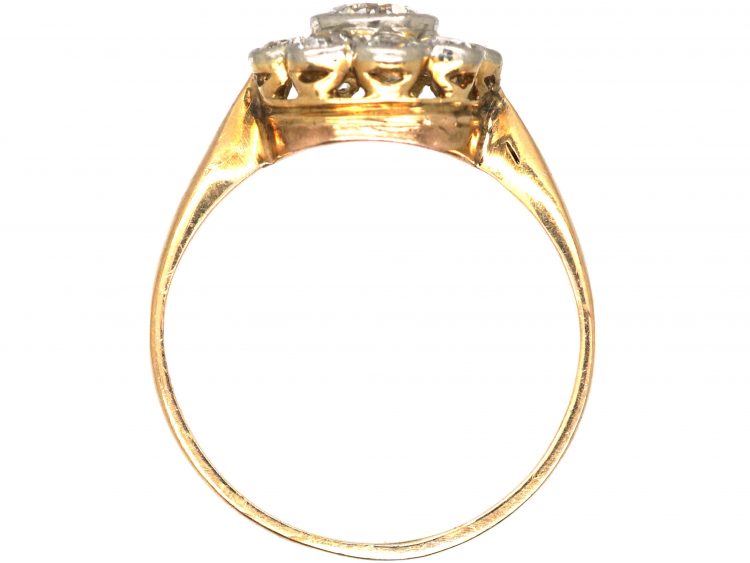 Edwardian 18ct Gold & Platinum, Diamond Cluster Ring