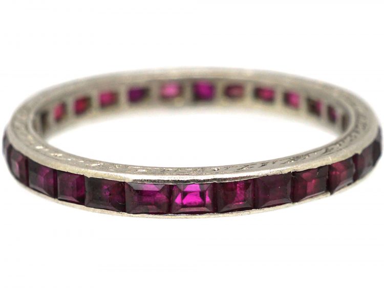 Art Deco Platinum & Ruby Eternity Ring