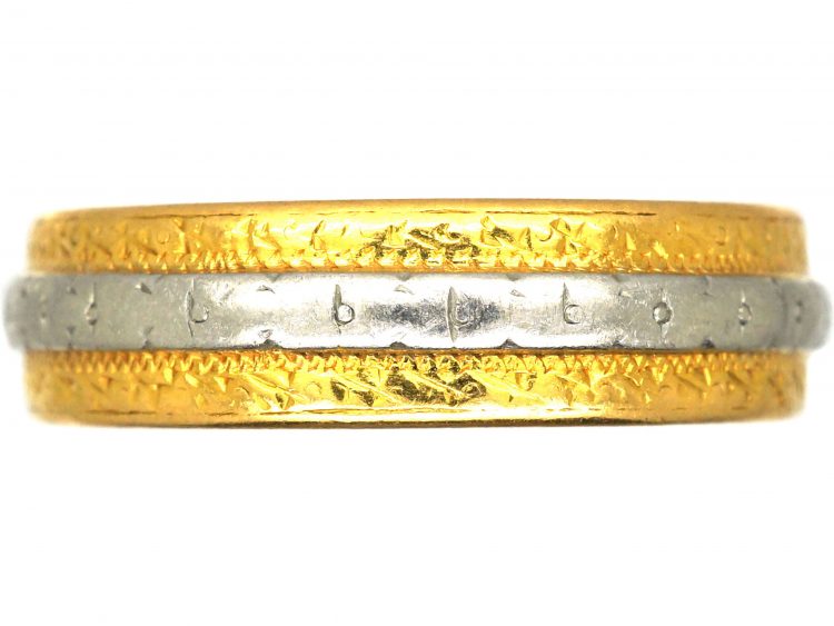 Mid 20th Century 22ct Gold & Platinum Wedding Ring by Charles Green & Sons