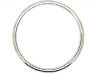 Art Deco Platinum Wedding Ring with Engraved Detail