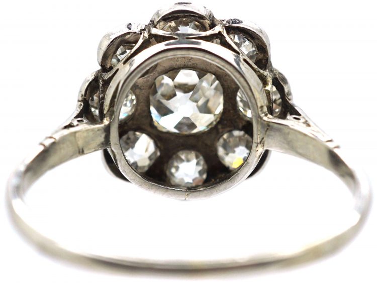 Art Deco Platinum, Diamond Cluster Ring