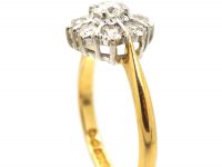 Mid 20th Century 18ct Gold & Platinum, Diamond Cluster Ring
