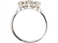 Art Deco Platinum, Three Stone Diamond Ring