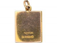 Edwardian 9ct Gold Rectangular Locket with Engraved Detail