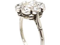 Art Deco Platinum, Diamond Cluster Ring
