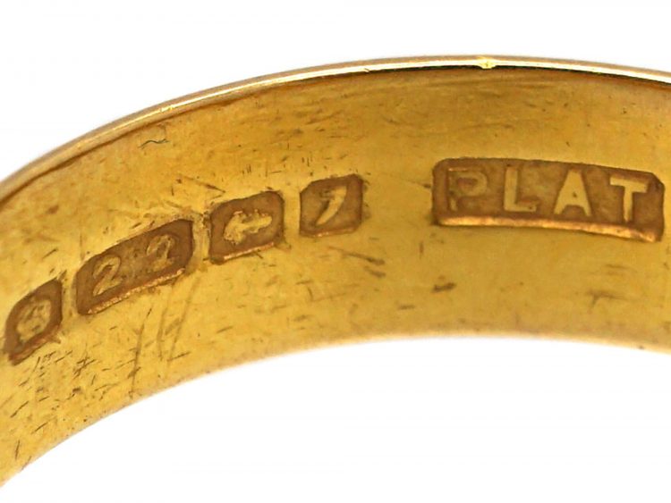 Mid 20th Century 22ct Gold & Platinum Wedding Ring by Charles Green & Sons