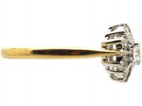 Mid 20th Century 18ct Gold & Platinum, Diamond Cluster Ring
