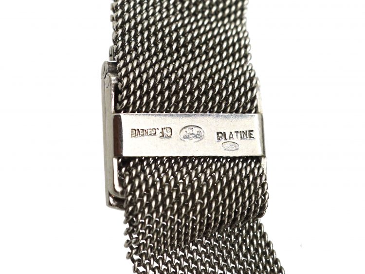 Art Deco Platinum, Onyx & Diamond Watch with Bow Detail