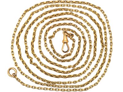 Edwardian 15ct Gold Ornate Guard Chain