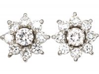 18ct White & Yellow Gold Multi Gem Interchangeable Cluster Earrings