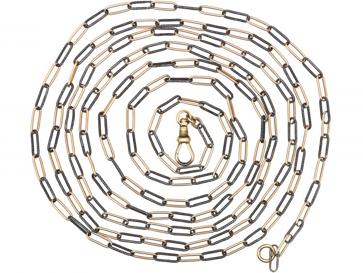 Edwardian Niello Long Chain