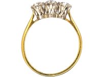 Art Deco 18ct Gold & Platinum, Three Stone Diamond Ring
