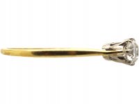 Art Deco 18ct Gold & Platinum, Three Stone Diamond Ring