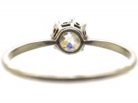 Art Deco Platinum Ring set with an Old Mine Cut Diamond