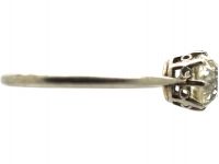 Art Deco Platinum Ring set with an Old Mine Cut Diamond