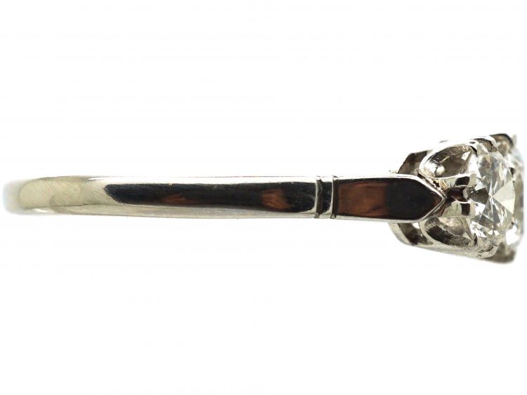 Art Deco Platinum & Three Stone Diamond Ring