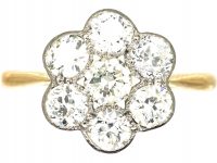 Early 20th Century 18ct Gold & Platinum, Diamond Cluster Ring