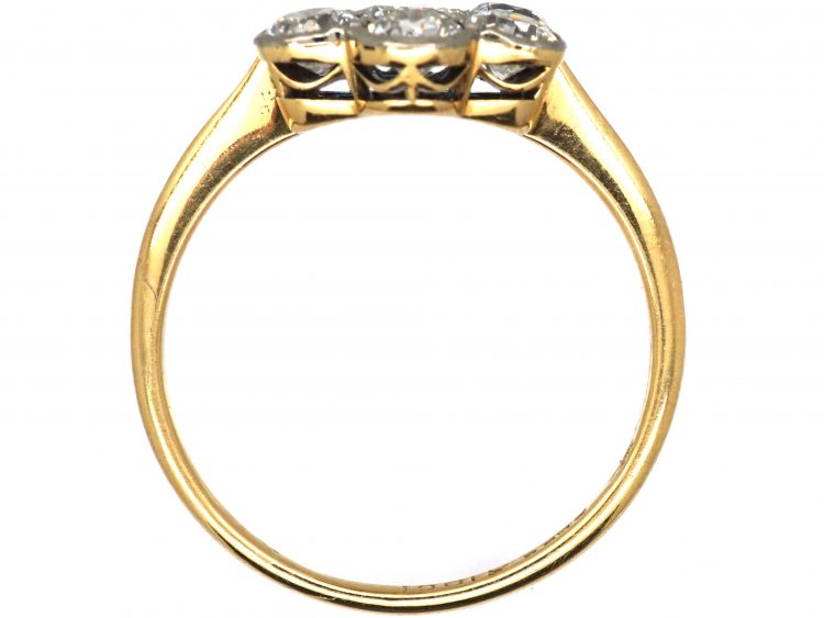 Early 20th Century 18ct Gold & Platinum, Diamond Cluster Ring