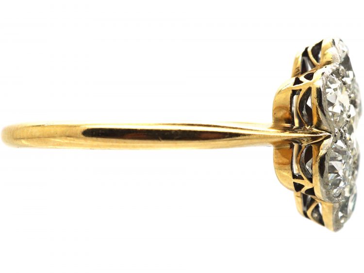 Early 20th Century 18ct Gold & Platinum, Diamond Cluster Ring