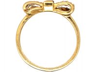 Sapphire & Pave Set Diamond Bow Ring by Van Cleef & Arpels