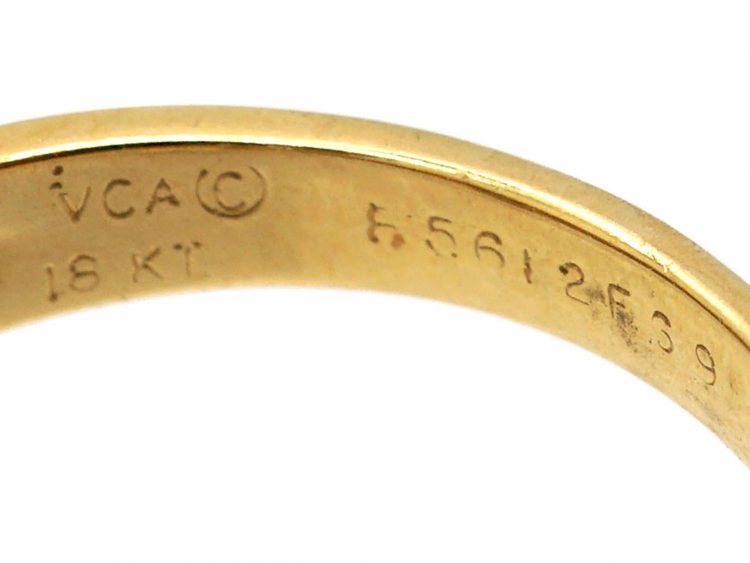 Sapphire & Pave Set Diamond Bow Ring by Van Cleef & Arpels