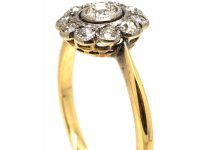 Edwardian 18ct Gold & Platinum, Diamond Cluster Ring