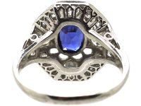 Art Deco Platinum, Diamond & Sapphire Ring