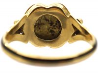 Victorian 18ct Gold, Black Enamel & Diamond Ring