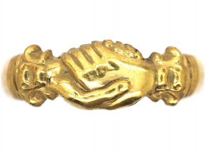 Victorian 15ct Gold Fede Ring Dated 1849