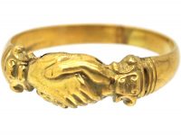 Victorian 15ct Gold Fede Ring Dated 1849