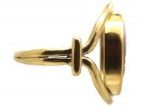 Victorian 18ct Gold & Carnelian Signet Ring with Intaglio of a Sailing Ship