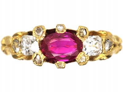 Regency 18ct Gold, Ruby & Diamond Ring